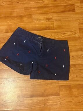 Polo by Ralph Lauren Navy Embroidered Logo Women’s Shorts